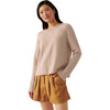 Recycled Cashmere Ribbed Crewneck, Parchment - Sweaters - 1 - thumbnail
