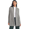 Essential Cashmere Trapeze Cardigan, Grey Heather - Cardigans - 1 - thumbnail