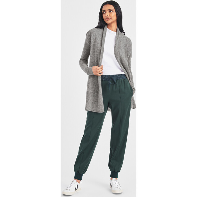 Essential Cashmere Trapeze Cardigan, Grey Heather - Cardigans - 2
