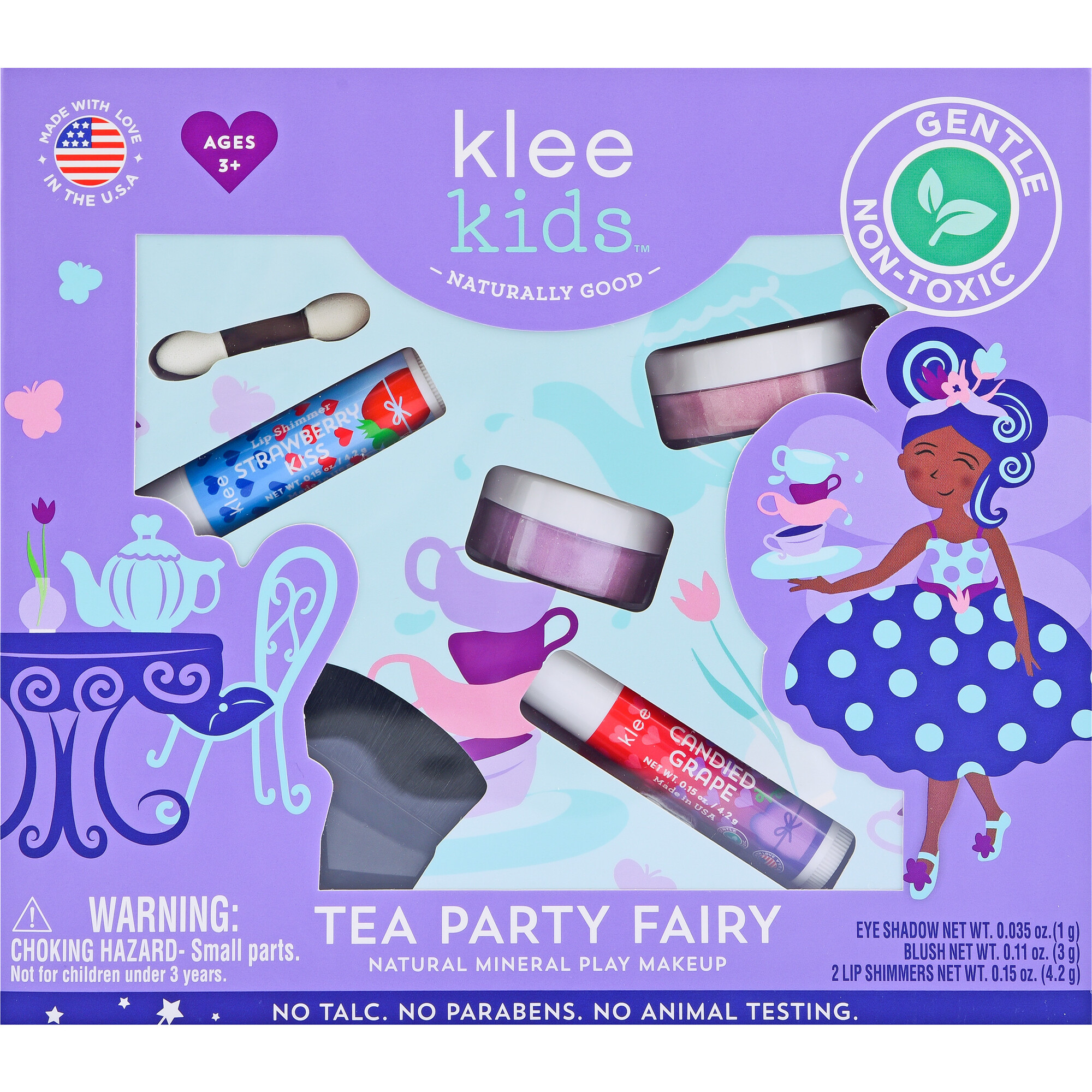 Klee Kids Tea Party Fairy Loose Powder Makeup Kit - Costume Accessories - 1