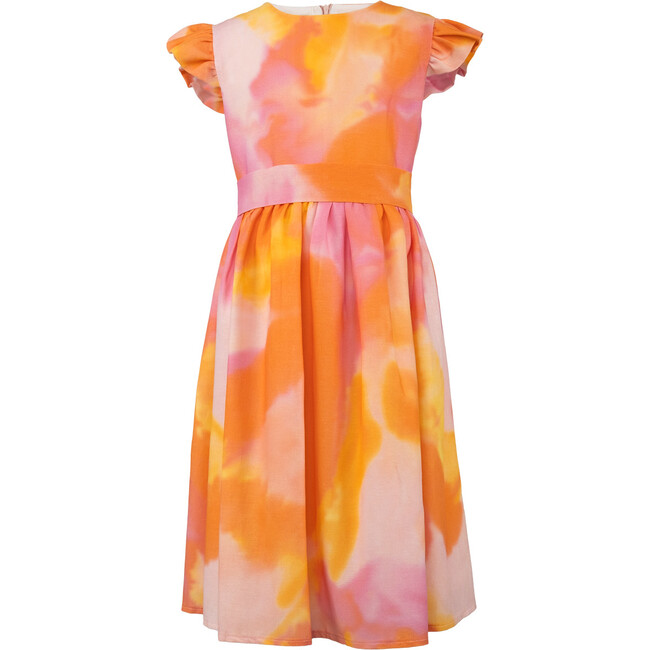 Girl's Linen Blend Dress, Multi - Dresses - 1