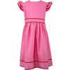 Girl's Linen Dress, Hot Pink - Dresses - 1 - thumbnail