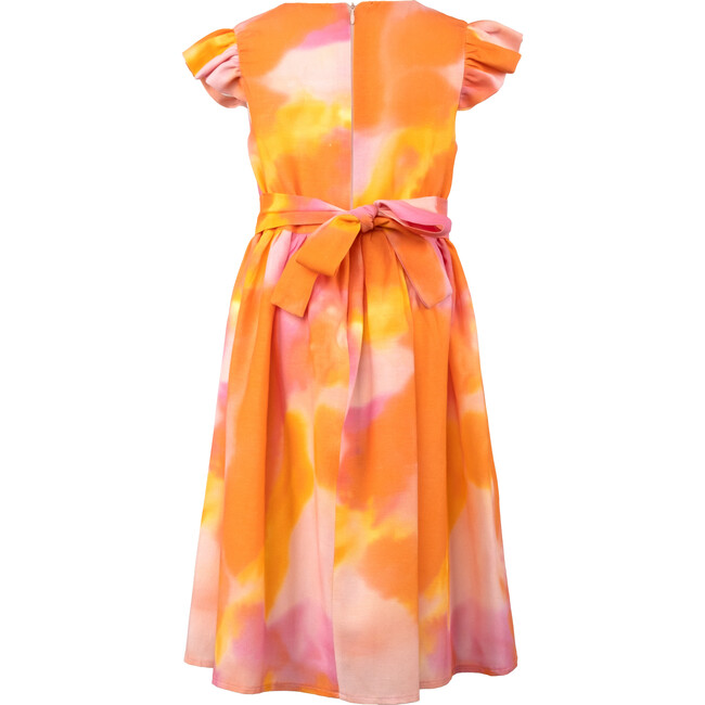 Girl's Linen Blend Dress, Multi