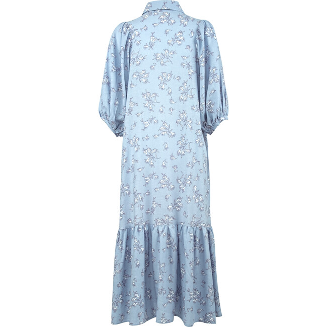 Women's Puff Sleeve Flower Dress - Dresses - 2