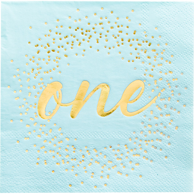 Onederland Cocktail Napkins, Blue - Party - 1