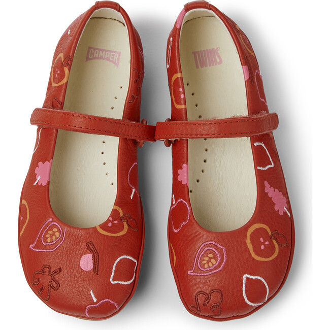 Twins Ballerinas, Red & Fruits - Flats - 1