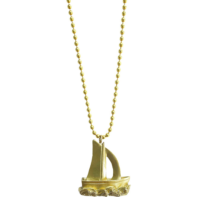 Sailboat Necklace, Gold