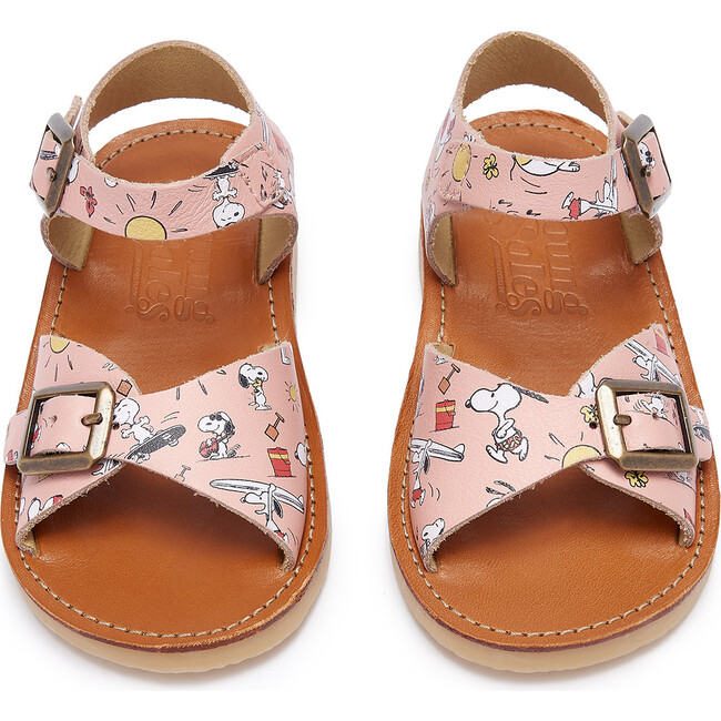 Sonny Sandal Snoopy Sun Print, Pink Leather - Sandals - 3