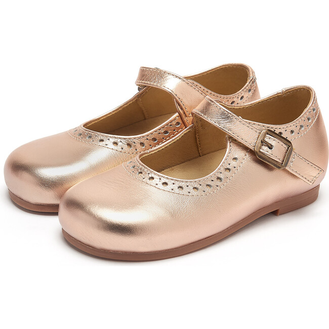 Diana Mary Jane Shoe, Rose Gold Leather
