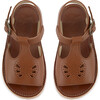 Belle T-Bar Sandal, Chestnut Brown Leather - Sandals - 3