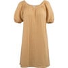 Women's Cotton Gauze House Dress, Saffron - Dresses - 1 - thumbnail