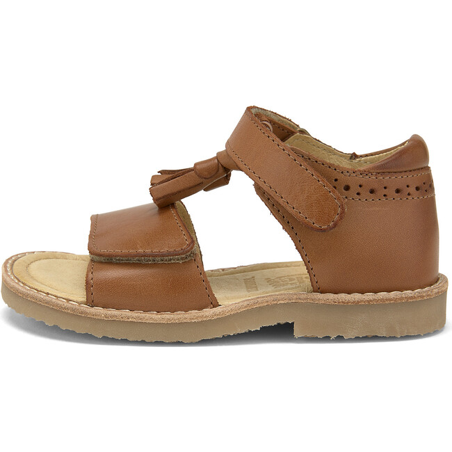 Flo Velcro Tassel Sandal, Tan Burnished Leather - Sandals - 2