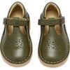 Penny Velcro T-Bar Shoe, Olive Leather - Mary Janes - 3