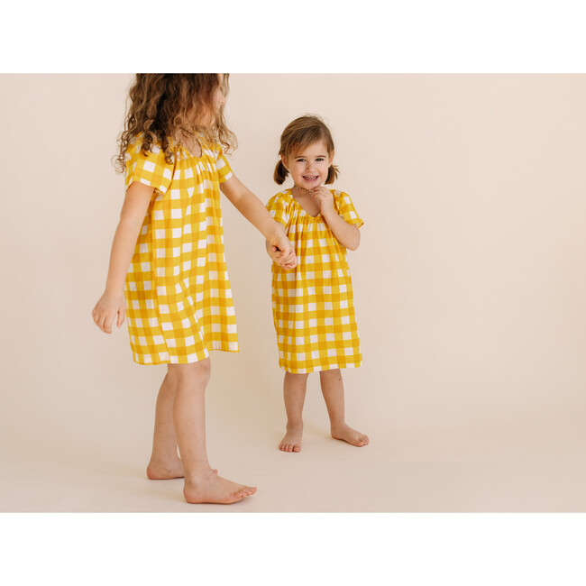 Mae House Dress, Golden Gingham - Dresses - 6