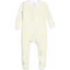 The Organic Zippered Footed Pajama, Lemon Stripe - Pajamas - 1 - thumbnail