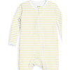 The Organic Zippered Footed Pajama, Lemon Stripe - Pajamas - 2
