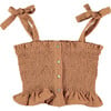 Plumetti Bambula Top, Brown - Blouses - 1 - thumbnail