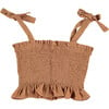 Plumetti Bambula Top, Brown - Blouses - 3