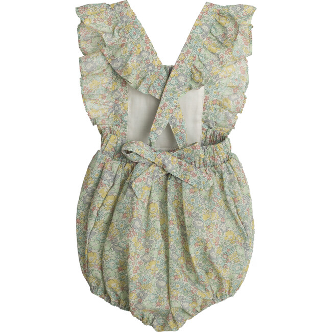 Lucy Romper, Green Liberty Florals