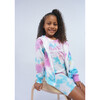 French Terry Zip Up Hoodie Sweatshirt, Rainbow Tie Dye - Sweatshirts - 2
