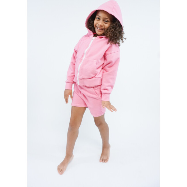 French Terry Sweat Shorts, Vintage Hot Pink - Shorts - 3