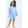 French Terry Sweat Shorts, Periwinkle Blue - Shorts - 3