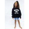 HAPPY Collegiate Crew Neck, Black - Sweatshirts - 2
