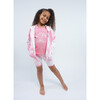 French Terry Zip Up Hoodie Sweatshirt, Pink Tie Dye - Sweatshirts - 3
