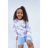HAPPY Collegiate Crewneck Sweatshirt, Blue Purple Tie Dye - Sweatshirts - 3