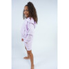 French Terry Zip Up Hoodie Sweatshirt, Lavender - Sweatshirts - 3