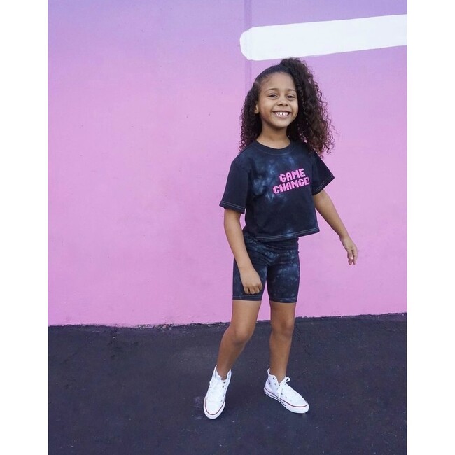 Game Changer Tie Dye Crop Tee, Black Tie Dye - T-Shirts - 4