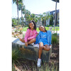 French Terry Zip Up Hoodie Sweatshirt, Vintage Hot Pink - Sweatshirts - 2