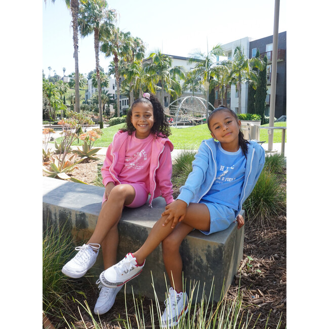 Happy Heart Crew, French Terry Zip Up Hoodie Sweatshirt, Periwinkle (Blue,  Size 9-10Y)