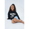 HAPPY Collegiate Crew Neck, Black - Sweatshirts - 3