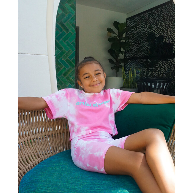 Artist at Work Tie Dye Crop Tee, Pink - T-Shirts - 4