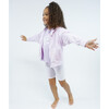 French Terry Zip Up Hoodie Sweatshirt, Lavender - Sweatshirts - 7