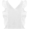 Lillie Girl Top, White - Blouses - 1 - thumbnail