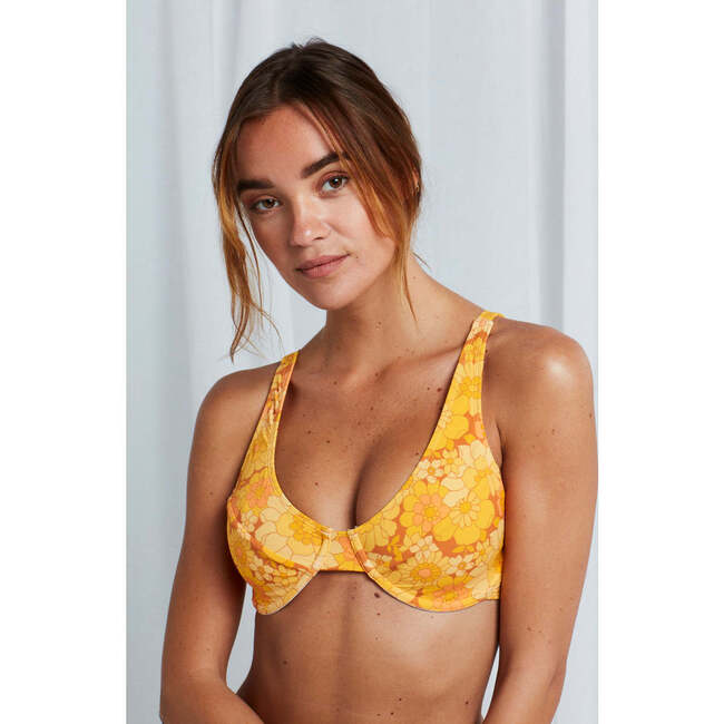 Women's Lex Underwire Top, Golden Floral - Two Pieces - 2