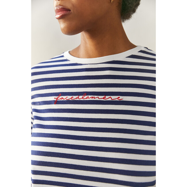 Women's Nursing Face À La Mère Top, Navy - Shirts - 6