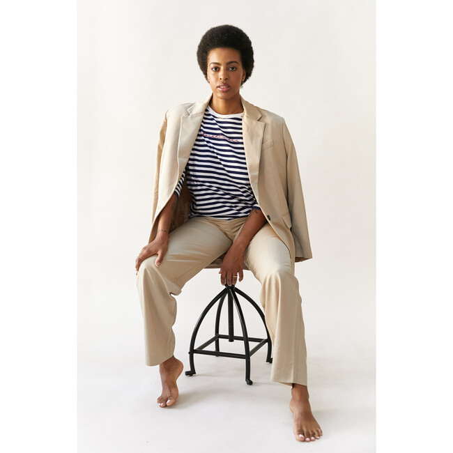 Women's Nursing Face À La Mère Top, Navy - Shirts - 7