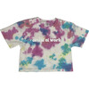 Artist at Work Tie Dye Crop Tee, Rainbow - T-Shirts - 1 - thumbnail