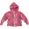French Terry Zip Up Hoodie Sweatshirt, Vintage Hot Pink - Sweatshirts - 1 - thumbnail