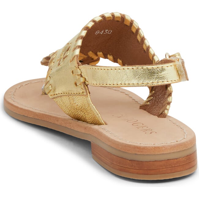 Toddler Jacks Flat, Gold & Gold - Sandals - 3