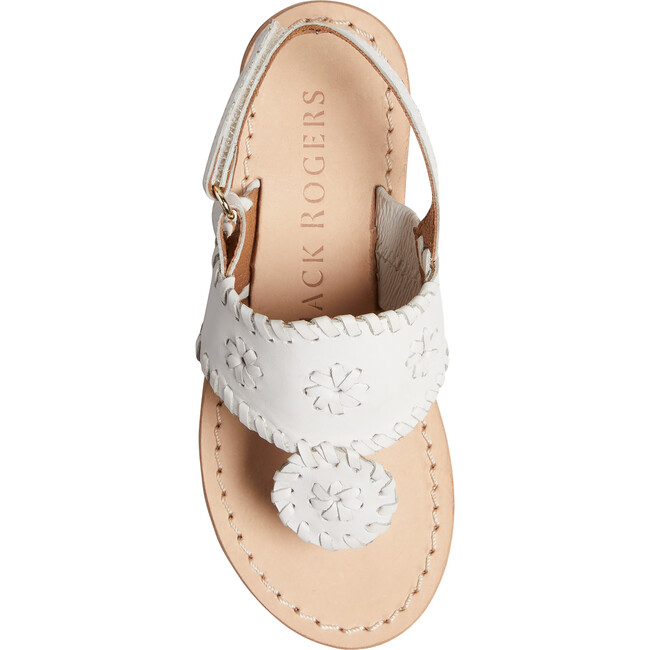 Toddler Jacks Flat, White - Sandals - 4