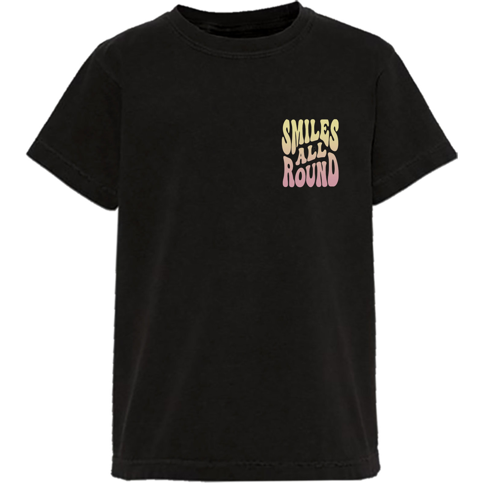Smiles All Round T-shirt, Black - T-Shirts - 1