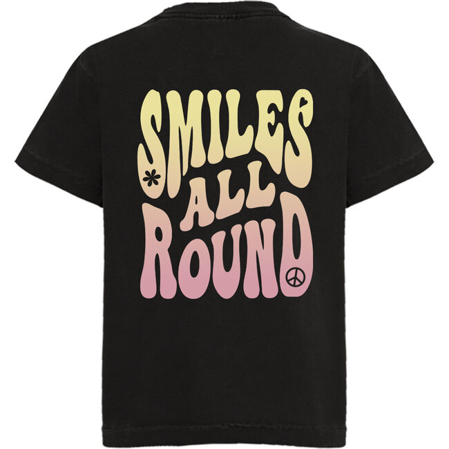 Smiles All Round T-shirt, Black - T-Shirts - 4