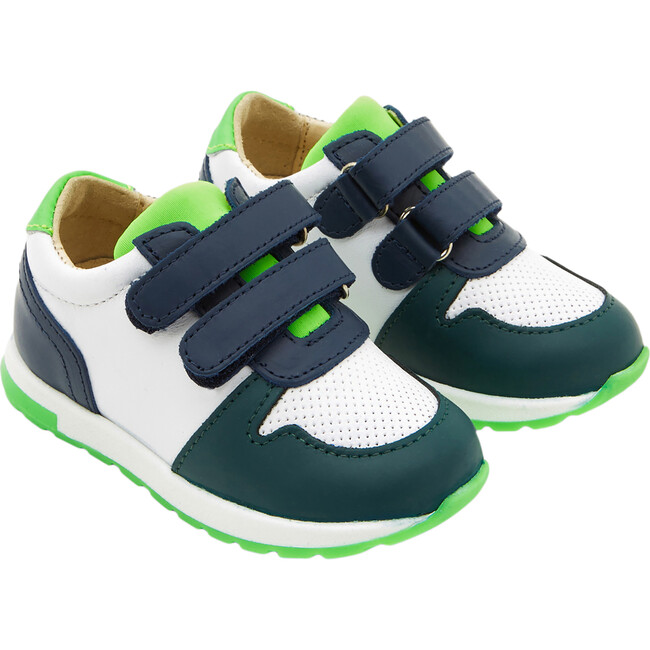 Lucky Running Sneakers, Navy and Green