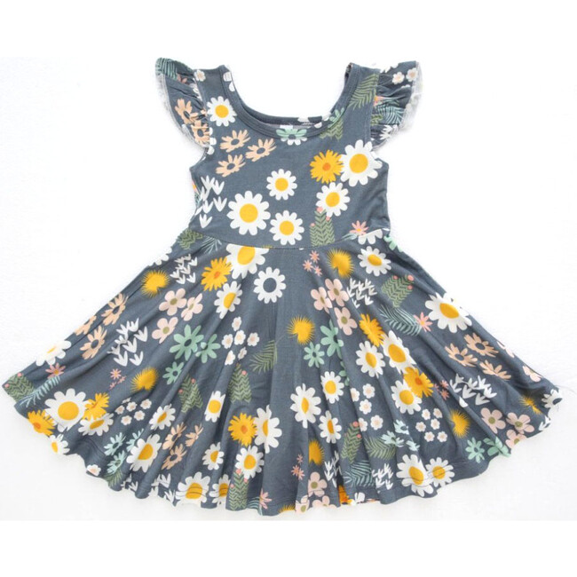Blue Daisy Bamboo Twirl Dress - Dresses - 1