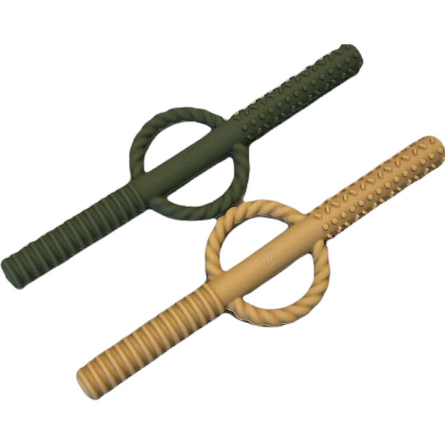 Teething Tube, Olive Martini/ Putty