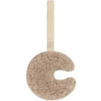 Plush Moon Pacifier Holder, Beige